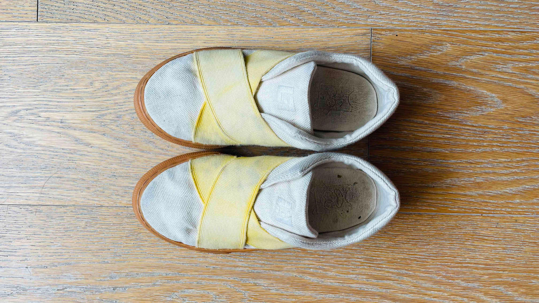 A pair of Eco-friendly kids’ cloth shoes